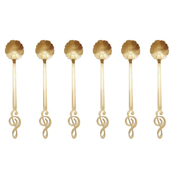 Price and Buy Ice Cream Spoon Set of 6 with Floral Motif – A Perfect Addition to Your Dessert Table