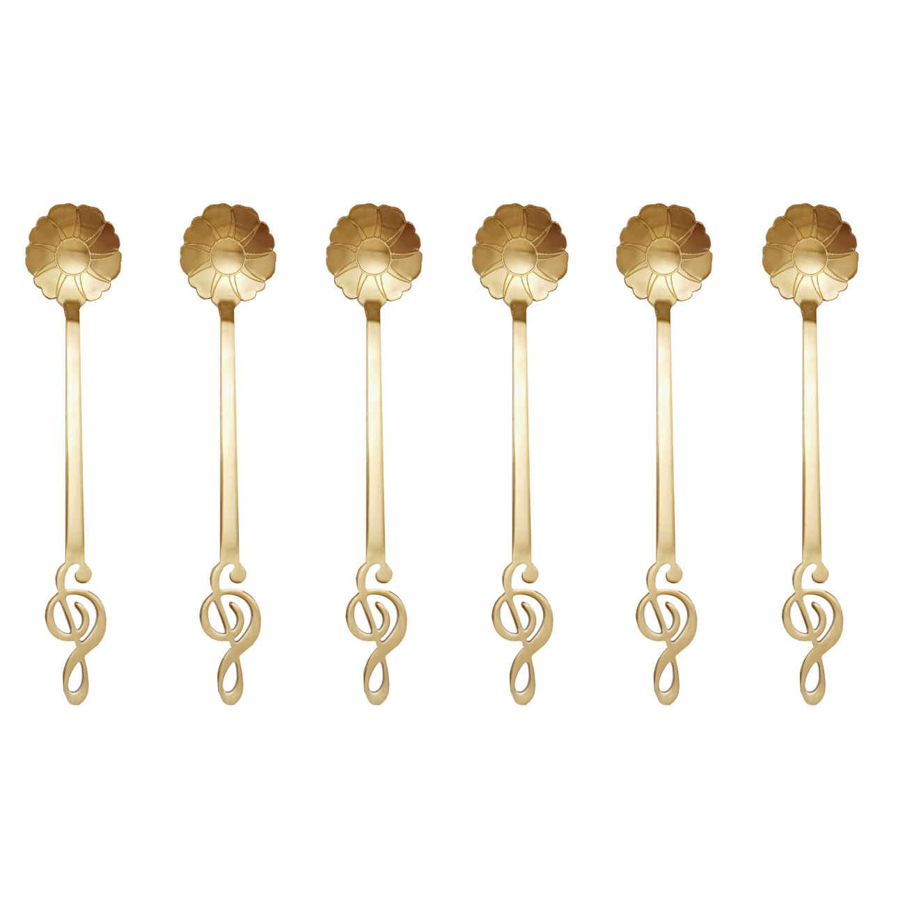 Price and Buy Ice Cream Spoon Set of 6 with Floral Motif – A Perfect Addition to Your Dessert Table