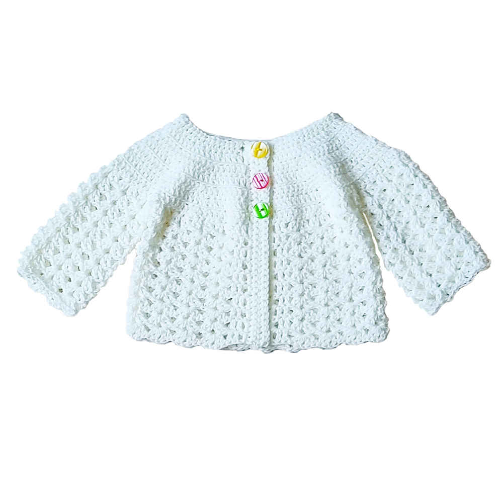Price and Buy Infant White Knitted Sweater Model Nazanin_68fdd4cf075ff.jpeg Price and Buy Infant White Knitted Sweater Model Nazanin - Image 1
