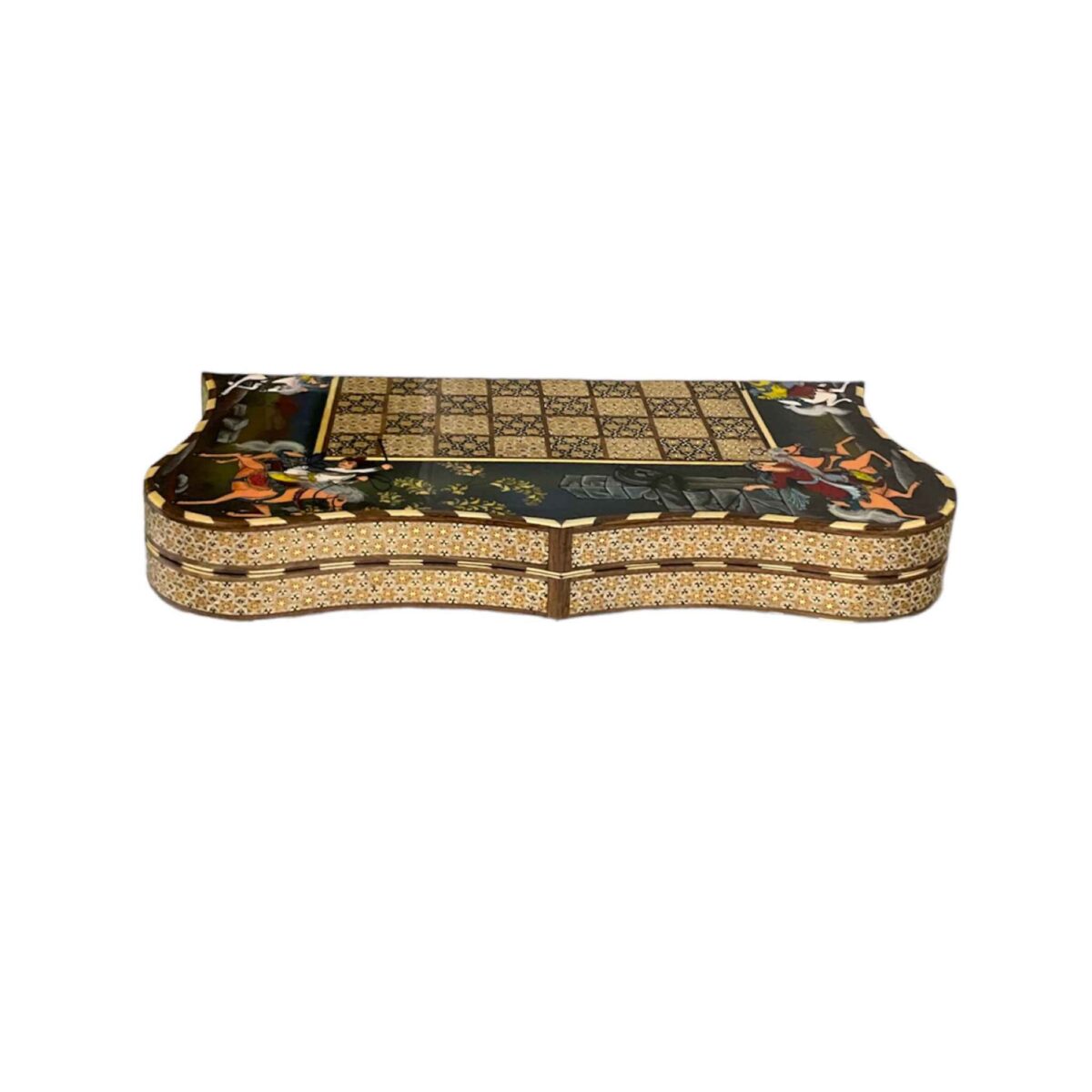Price and Buy Inlaid Marquetry Backgammon Board Artisan-Crafted with Persian Khatam-kari Elegance - Image 4