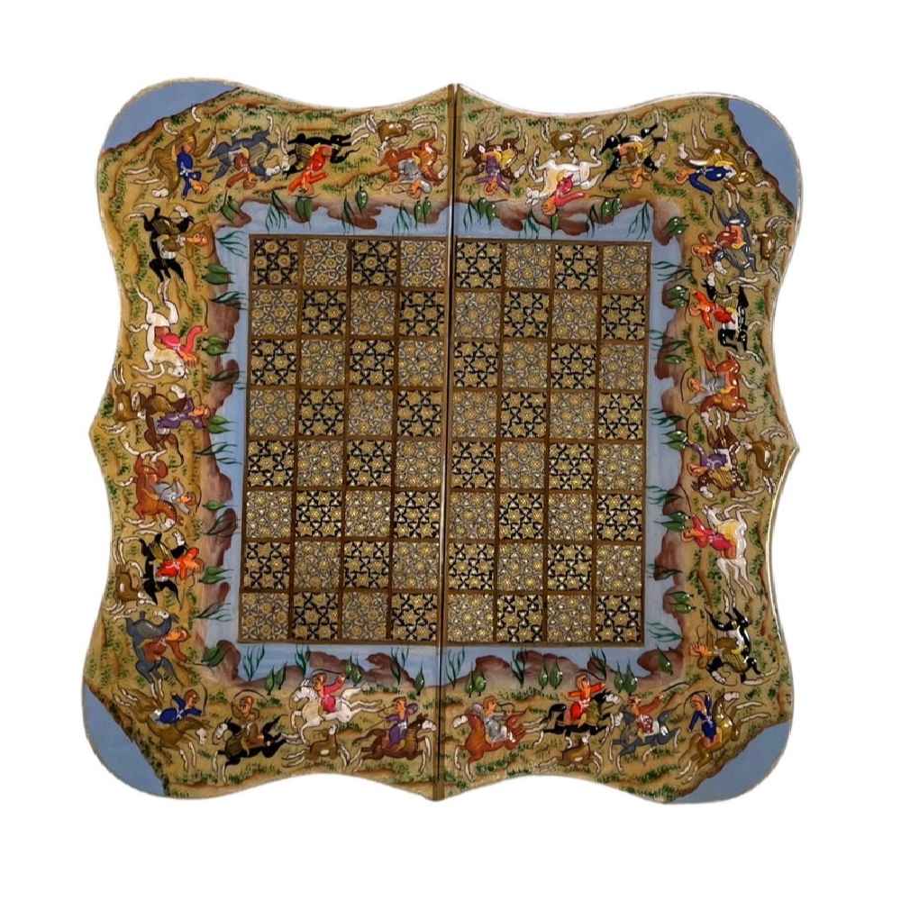 Price and Buy Inlaid Marquetry Backgammon Board Chovgan Design & Traditional Khatam-kari - Image 3