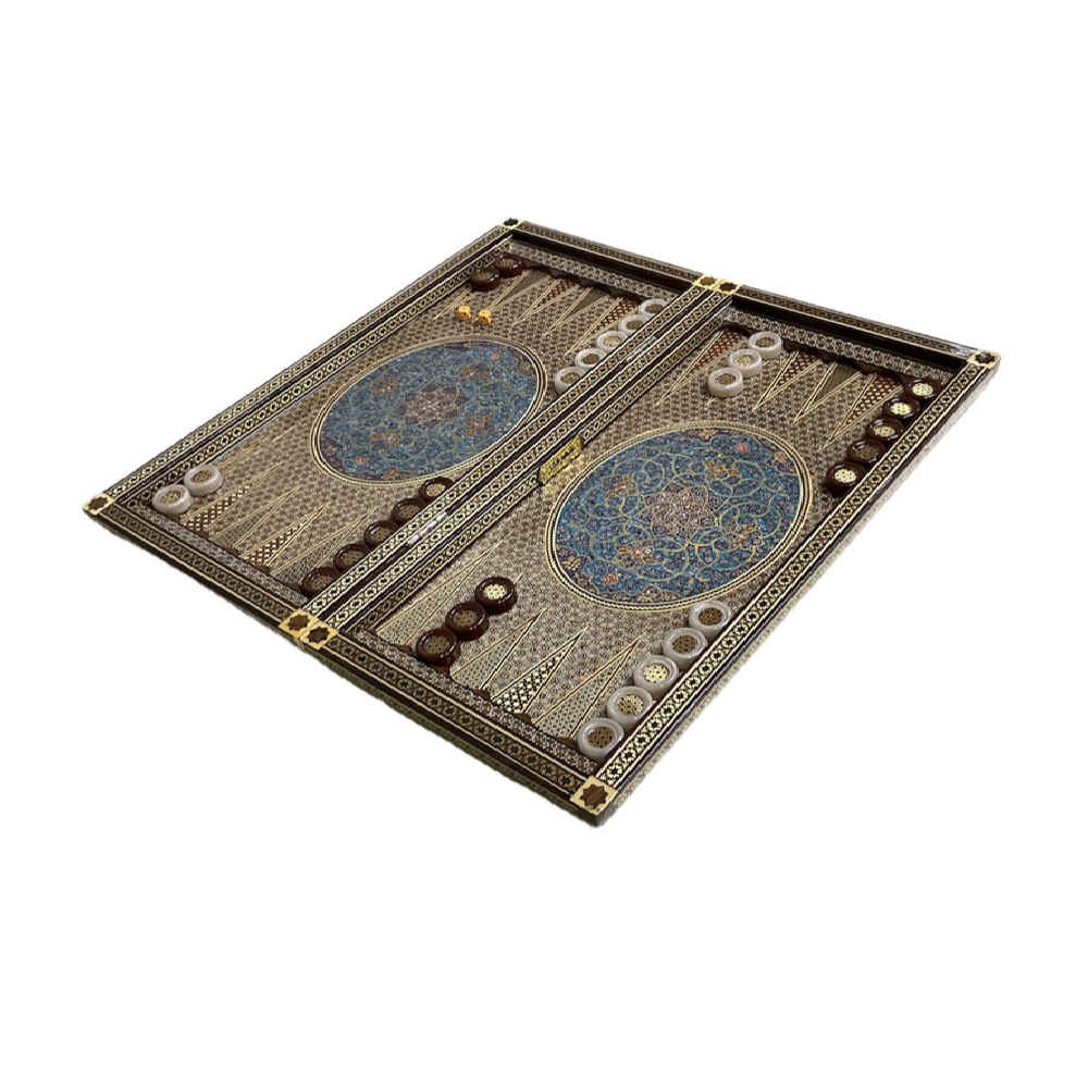 Price and Buy Inlaid Marquetry Backgammon Board Handmade with Traditional Khatam-kari Design - Image 4