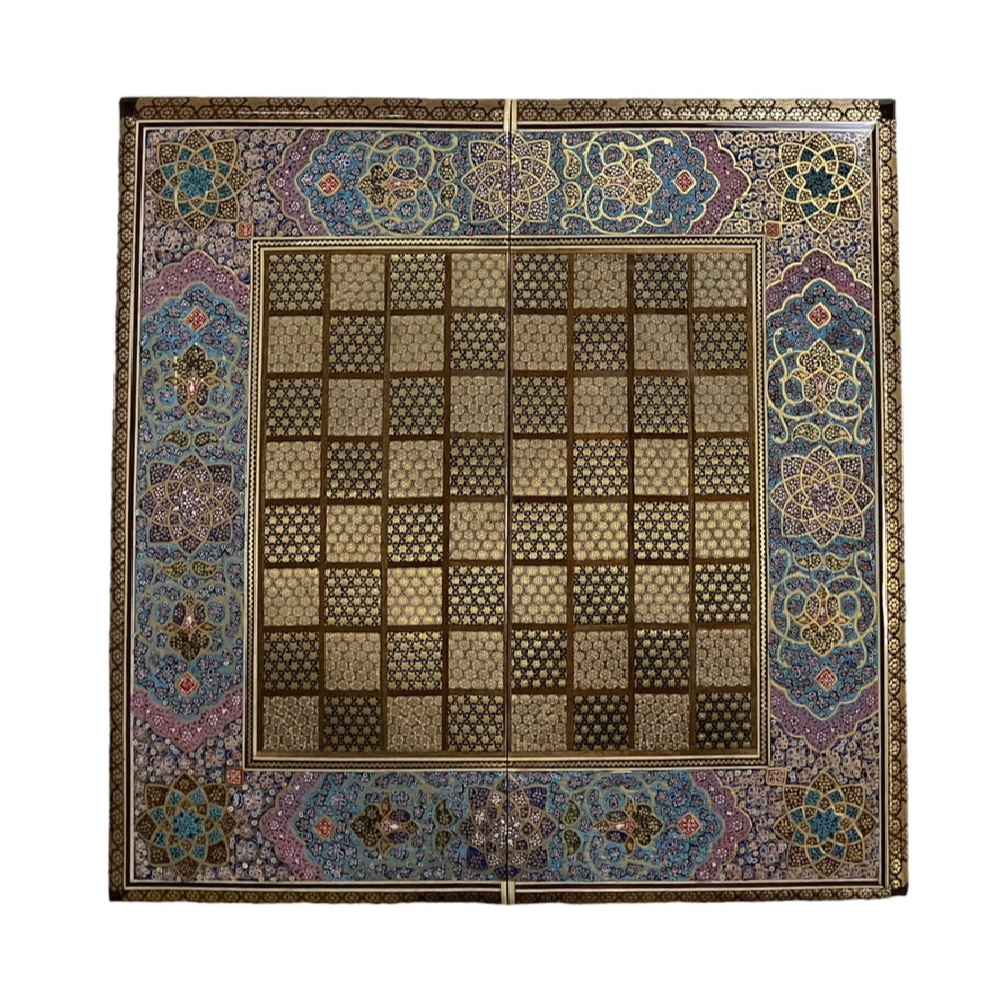 Price and Buy Inlaid Marquetry Backgammon Board Handmade with Traditional Khatam-kari Design - Image 5