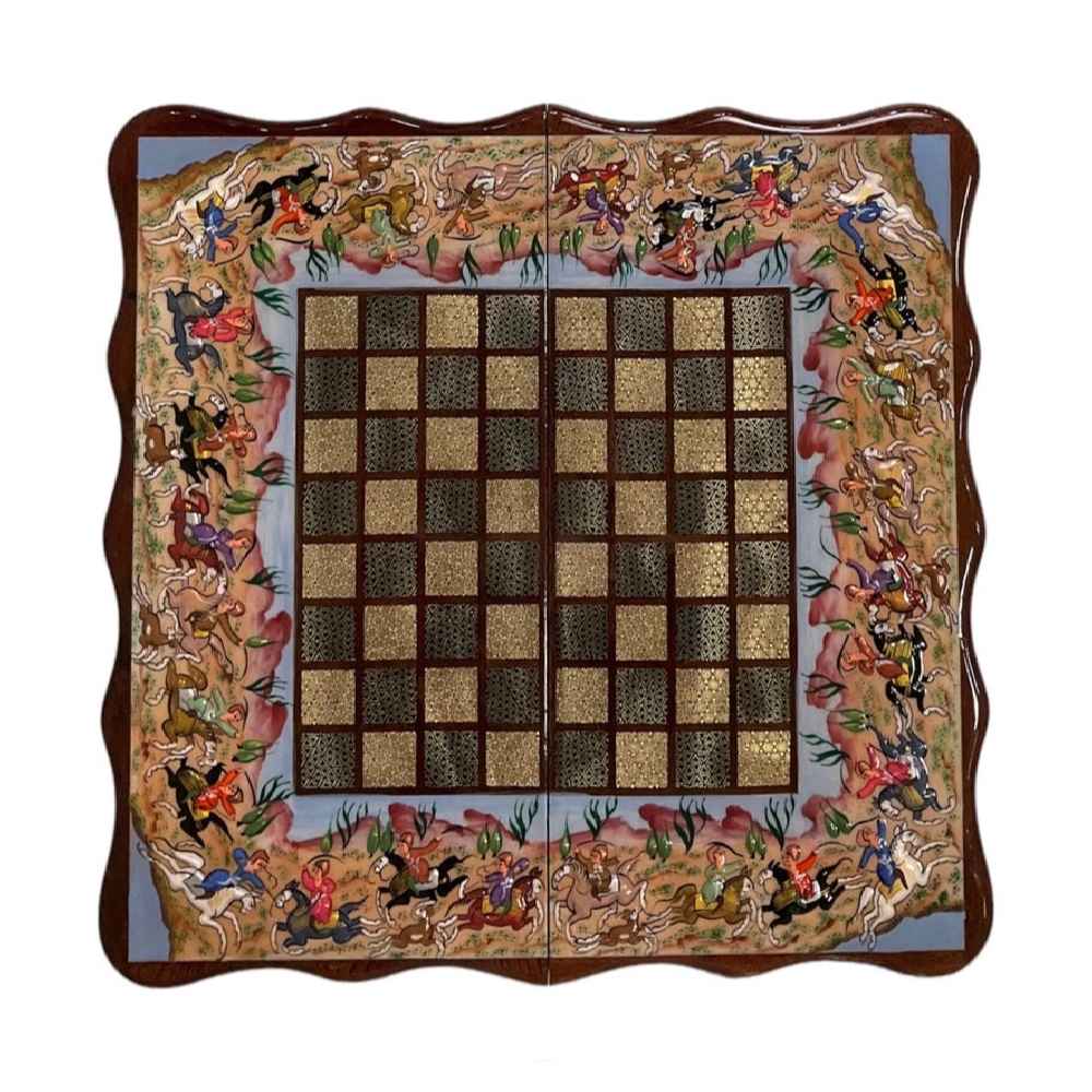 Price and Buy Inlaid Marquetry Backgammon Board Khatam-kari Chovgan Design by Skilled Artisans - Image 3
