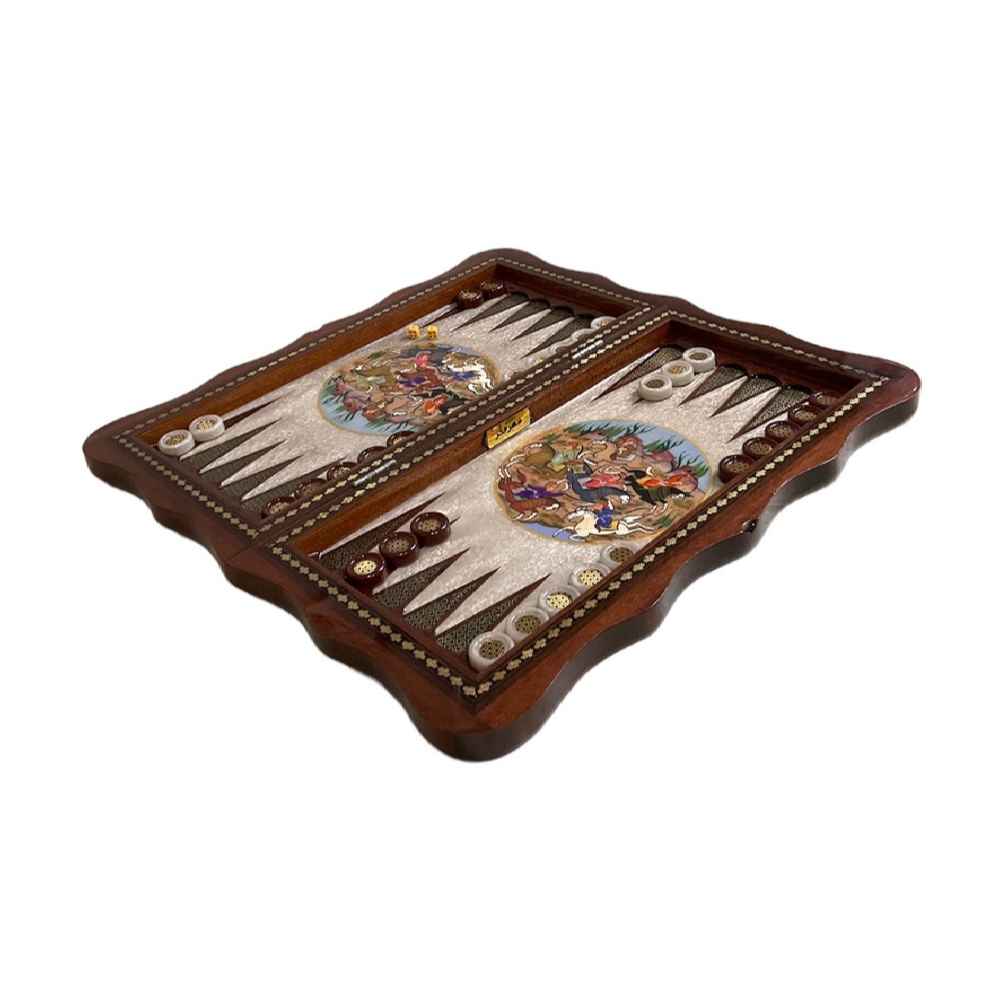 Price and Buy Inlaid Marquetry Backgammon Board Khatam-kari Chovgan Design by Skilled Artisans - Image 4
