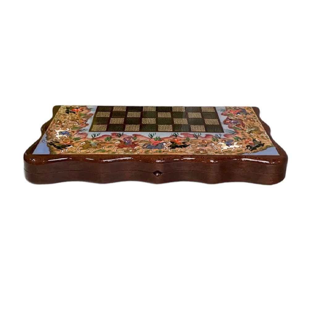 Price and Buy Inlaid Marquetry Backgammon Board Khatam-kari Chovgan Design by Skilled Artisans - Image 5
