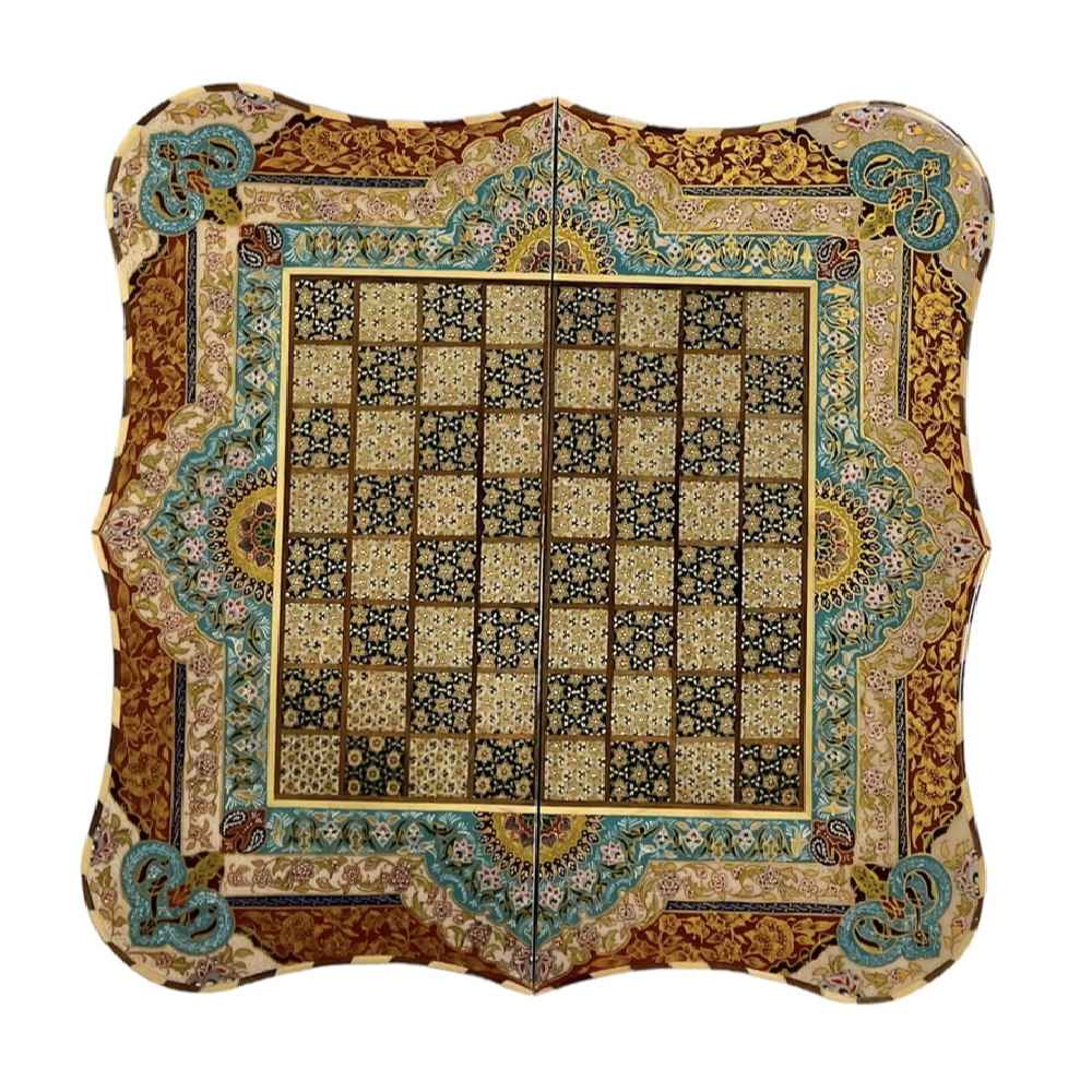 Price and Buy Inlaid Marquetry Backgammon Board Masterful Craftsmanship with Persian Khatam-kari - Image 4