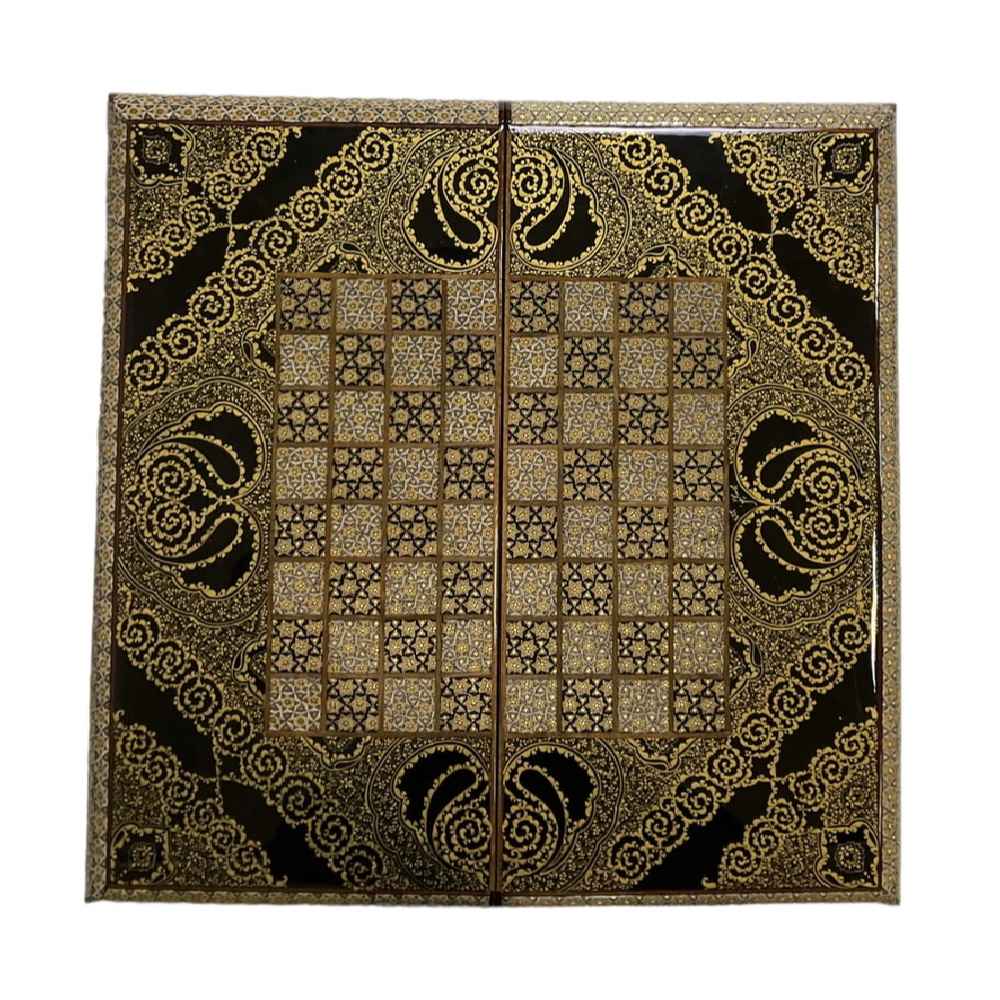 Price and Buy Inlaid Marquetry Backgammon Board with Khatam-kari Artisan Craftsmanship - Image 5