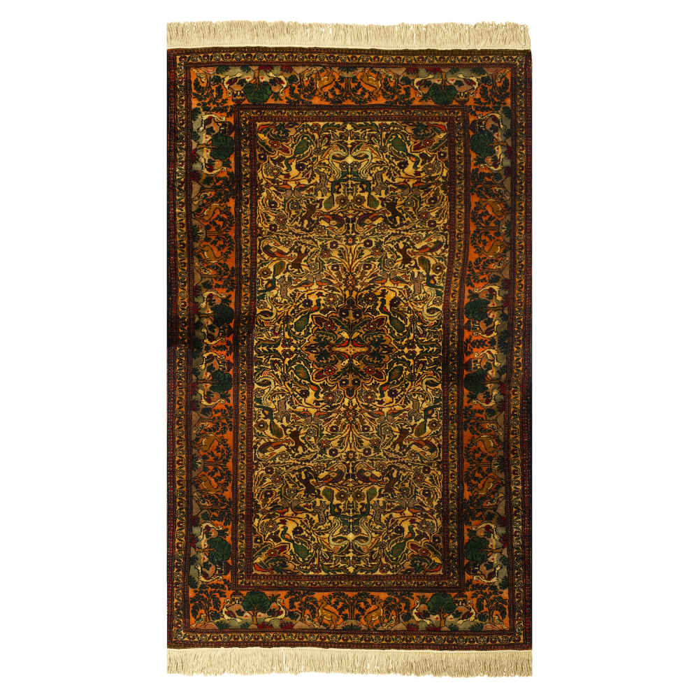 Price and Buy Iranain Silk Carpet Hand-Knotted Model Jangal
