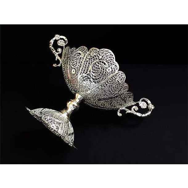 Price and Buy Iranian Filigree Silver Fruit Bowl Model Sun01 - Image 3