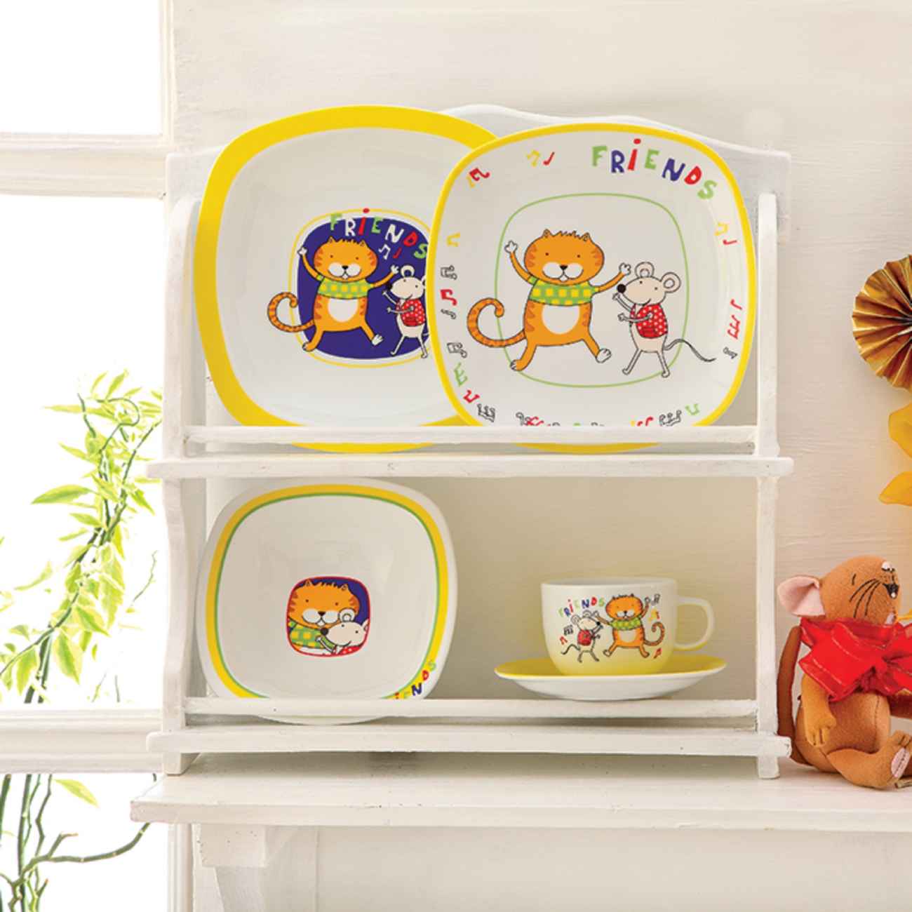 Price and Buy Iranian Porcelain Meal Set by Zariniran 5-Piece Child’s – Friends Design - Image 3