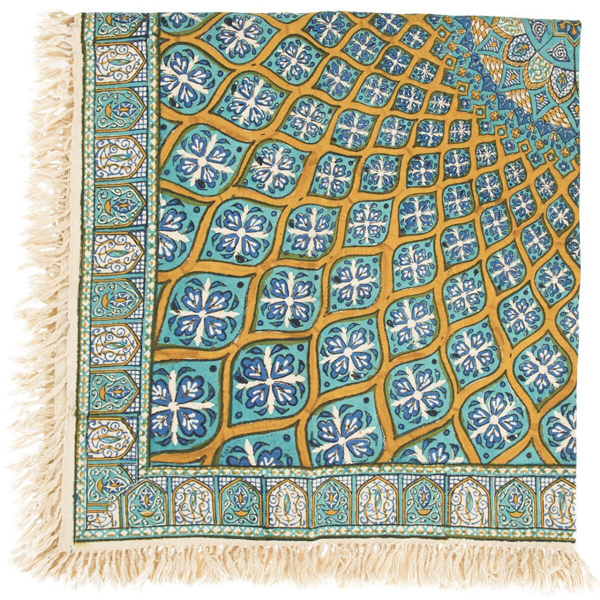 Price and Buy Iranian Tablecloth: Isfahan’s Traditional Kalamkari Block Print Borna