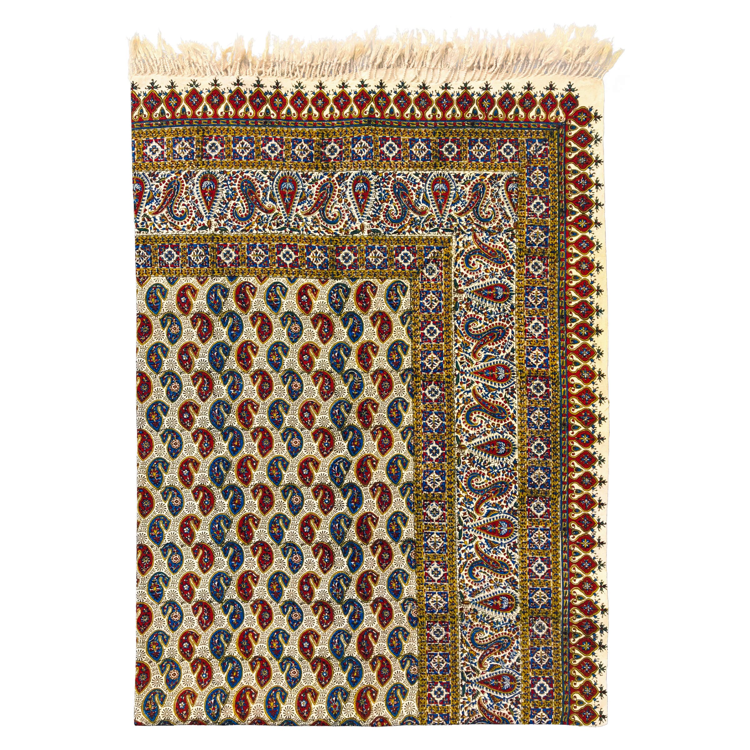 Price and Buy Iranian Tablecloth: Isfahan’s Traditional Kalamkari Block Print Brown