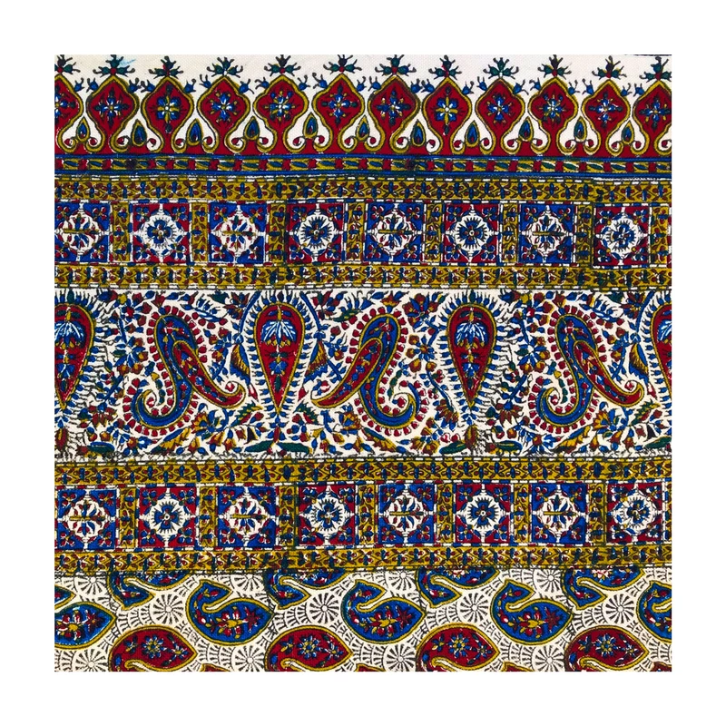 Price and Buy Iranian Tablecloth: Isfahan’s Traditional Kalamkari Block Print Brown - Image 4