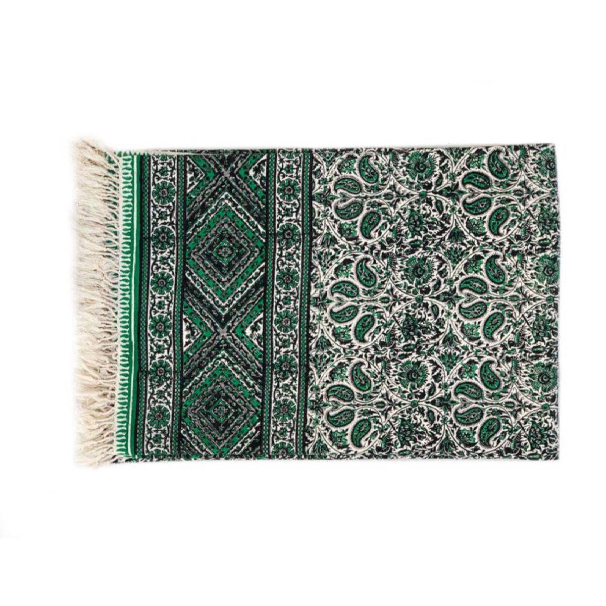 Price and Buy Iranian Tablecloth: Isfahan’s Traditional Kalamkari Block Print Green