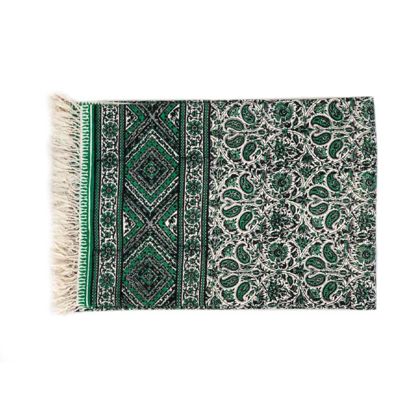 Price and Buy Iranian Tablecloth: Isfahan’s Traditional Kalamkari Block Print Green