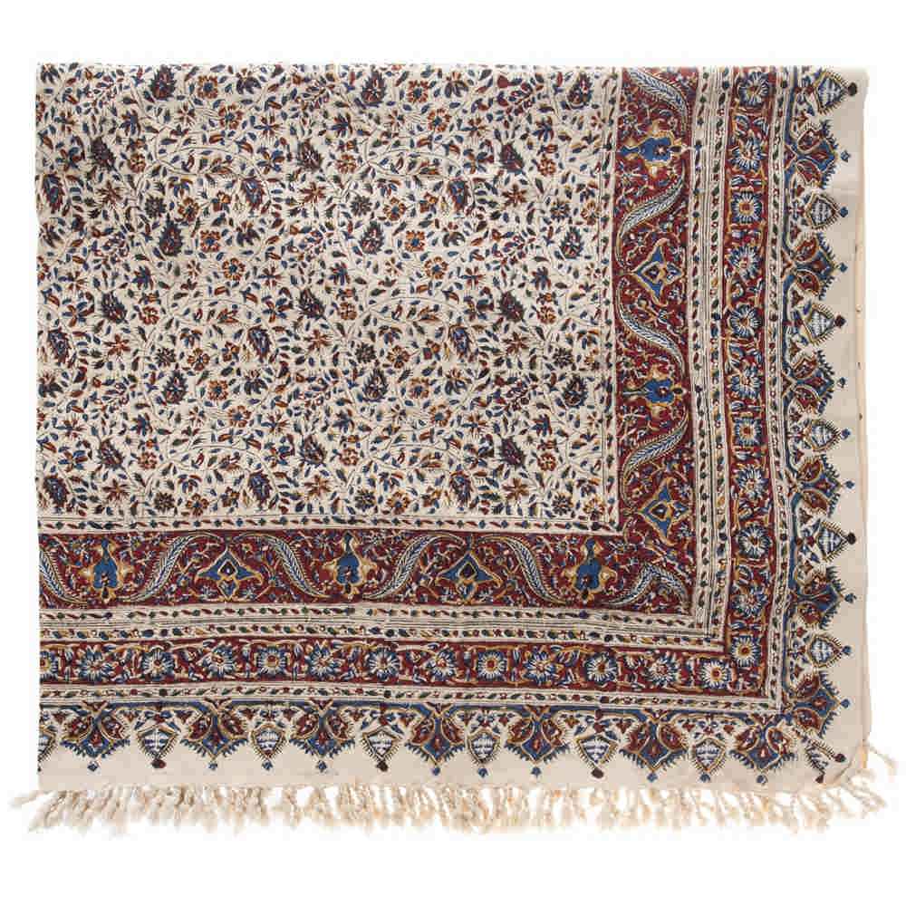 Price and Buy Iranian Tablecloth: Isfahan’s Traditional Kalamkari Block Print Hoora
