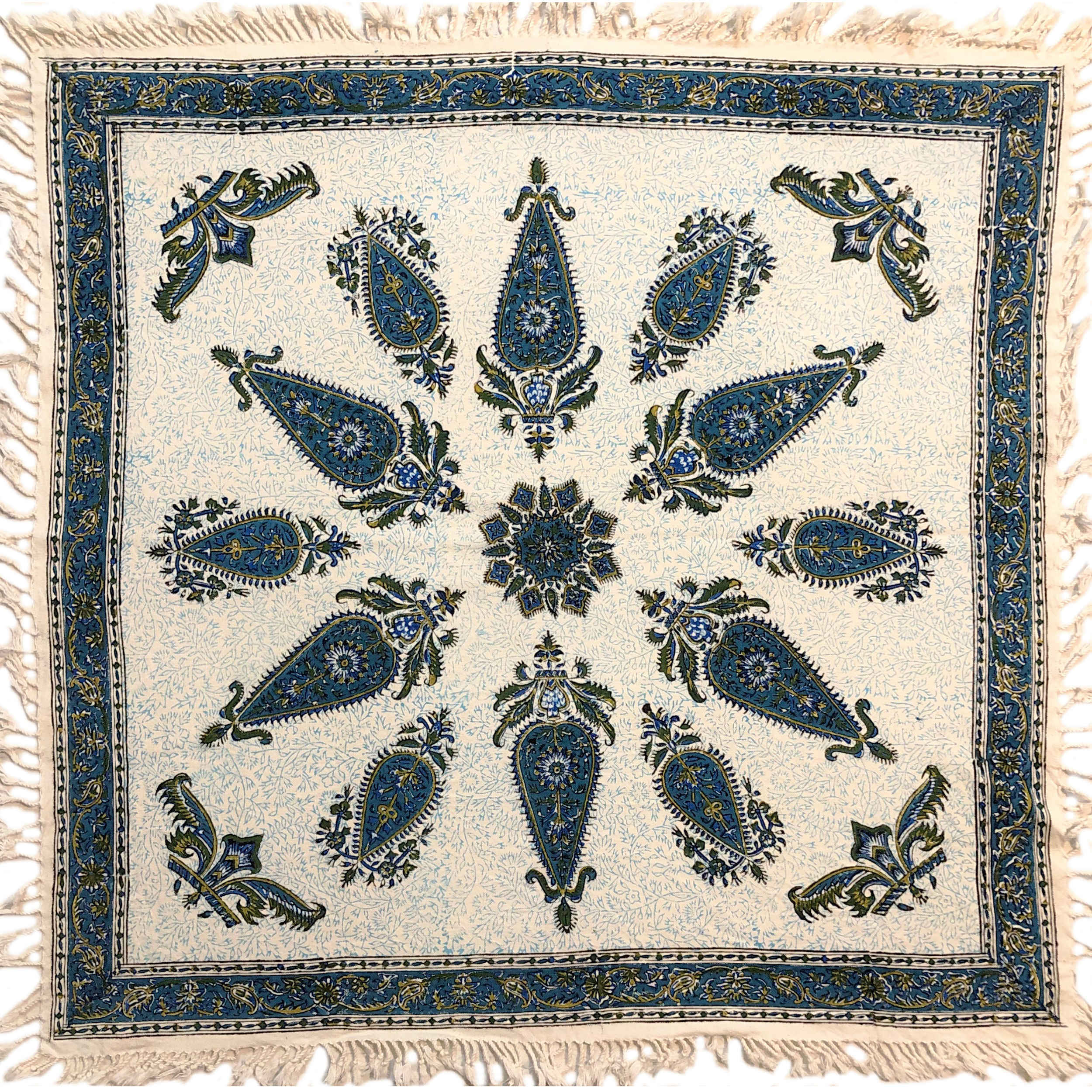 Price and Buy Iranian Tablecloth: Isfahan’s Traditional Kalamkari Block Print Khorshidi