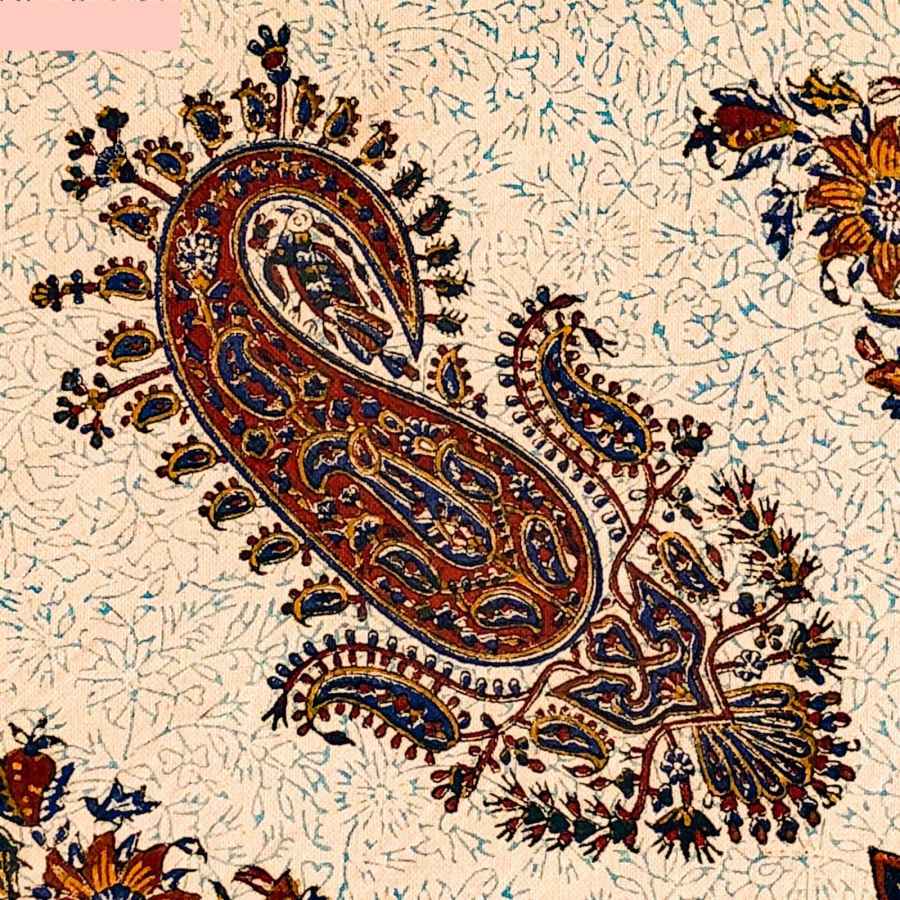Price and Buy Iranian Tablecloth: Isfahan’s Traditional Kalamkari Block Print Majnooni - Image 3