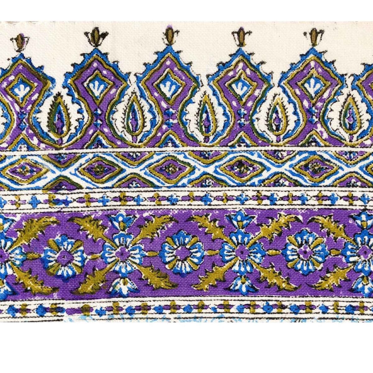 Price and Buy Iranian Tablecloth: Isfahan’s Traditional Kalamkari Block Print Purple - Image 3