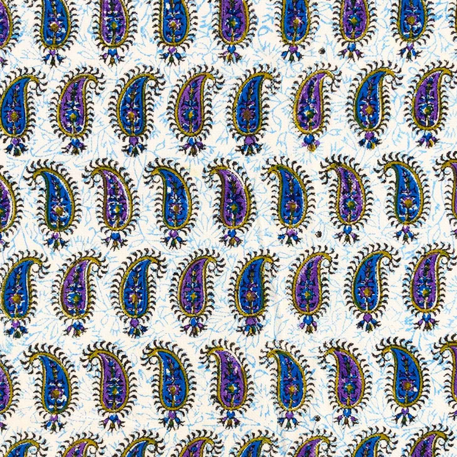 Price and Buy Iranian Tablecloth: Isfahan’s Traditional Kalamkari Block Print Purple - Image 4