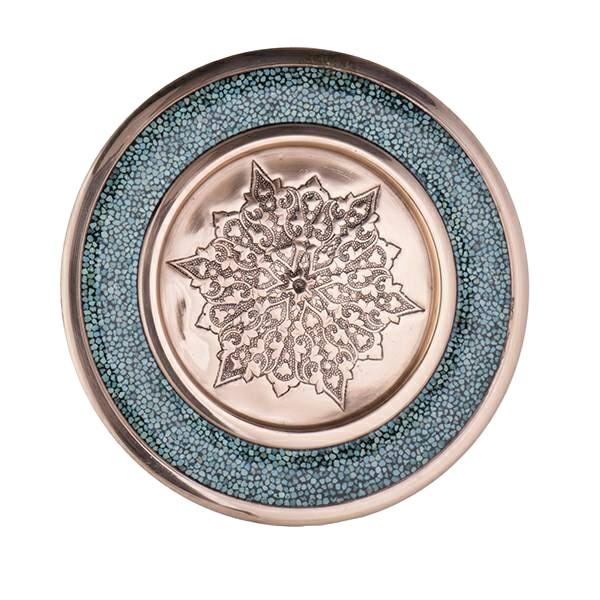 Price and Buy Iranian Turquoise Inlay Copper Plate Model Hasti