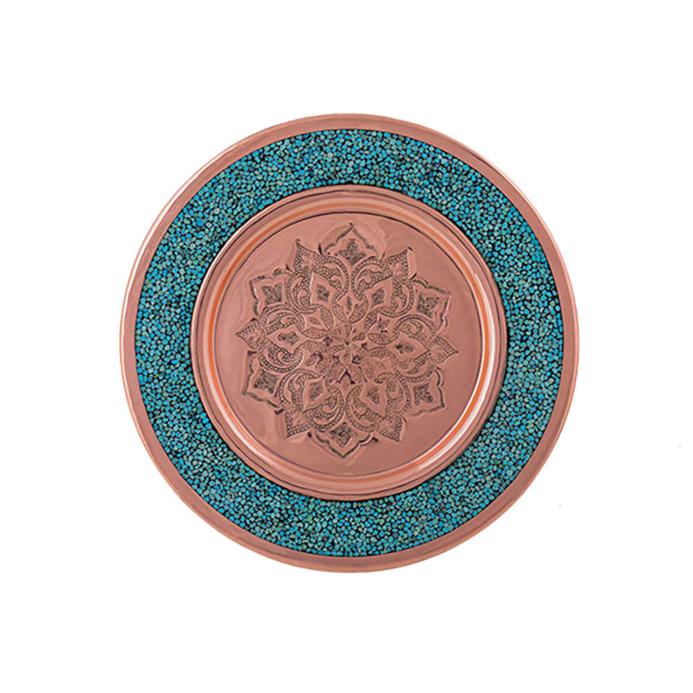 Price and Buy Iranian Turquoise Inlay Copper Wall Plate Model Sahel_68fbdc329e802.jpeg Price and Buy Iranian Turquoise Inlay Copper Wall Plate Model Sahel - Image 1