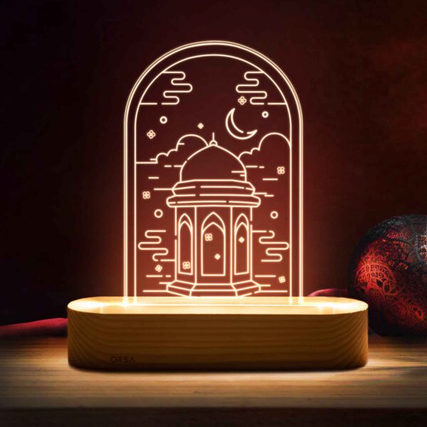 Price and Buy Islamic 3D LED Night Light Water Fountain of the Holy Shrine with Wooden Base_6900bda788865.jpeg Price and Buy Islamic 3D LED Night Light Water Fountain of the Holy Shrine with Wooden Base