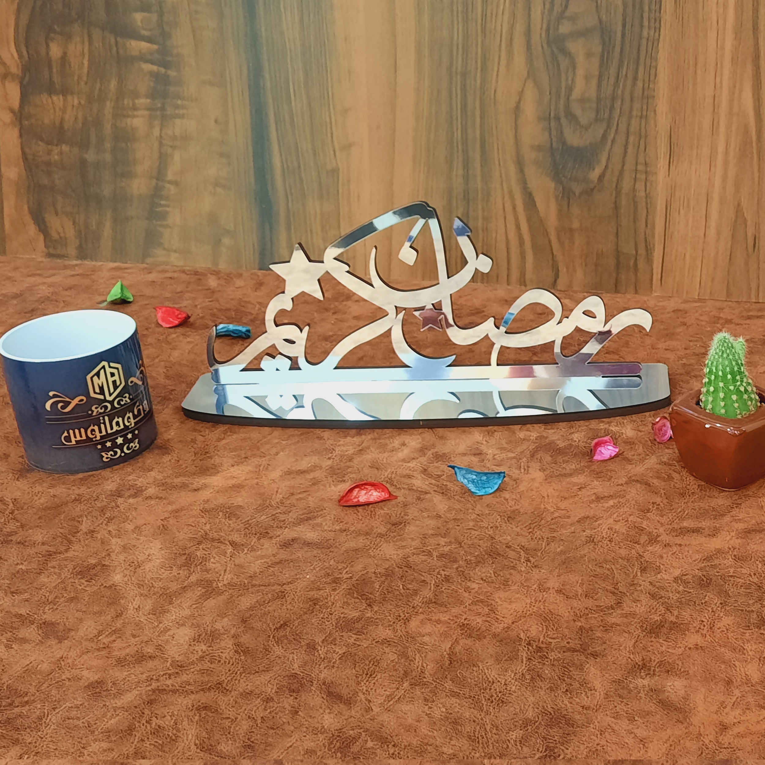 Price and Buy Islamic Acrylic Table Top Candle Holder with Ramadan Kareem Design - Image 4