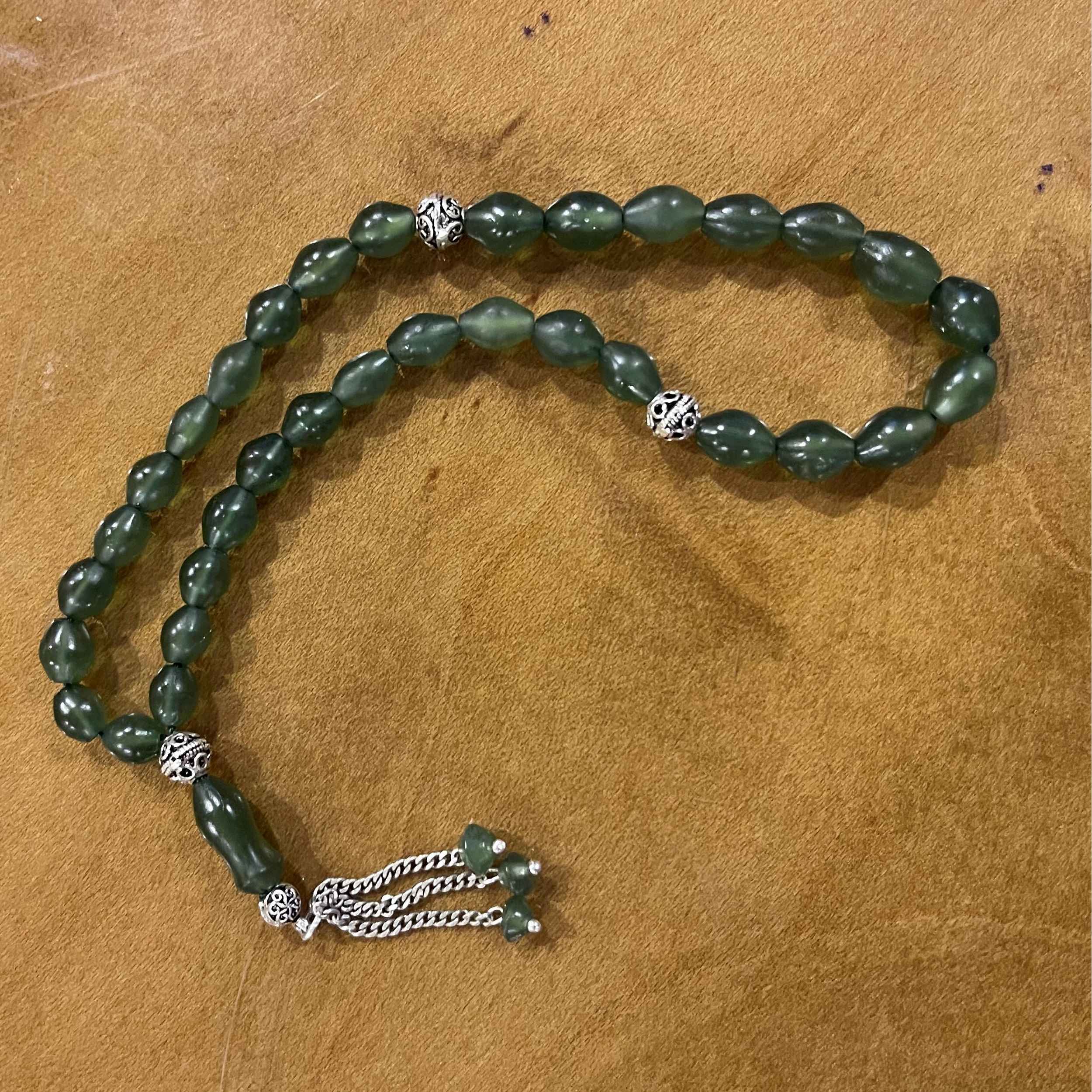 Price and Buy Islamic Afghan Shah Maghsoud Rosary Crafted with 33 Prayer Beads with Silver Cord - Image 4