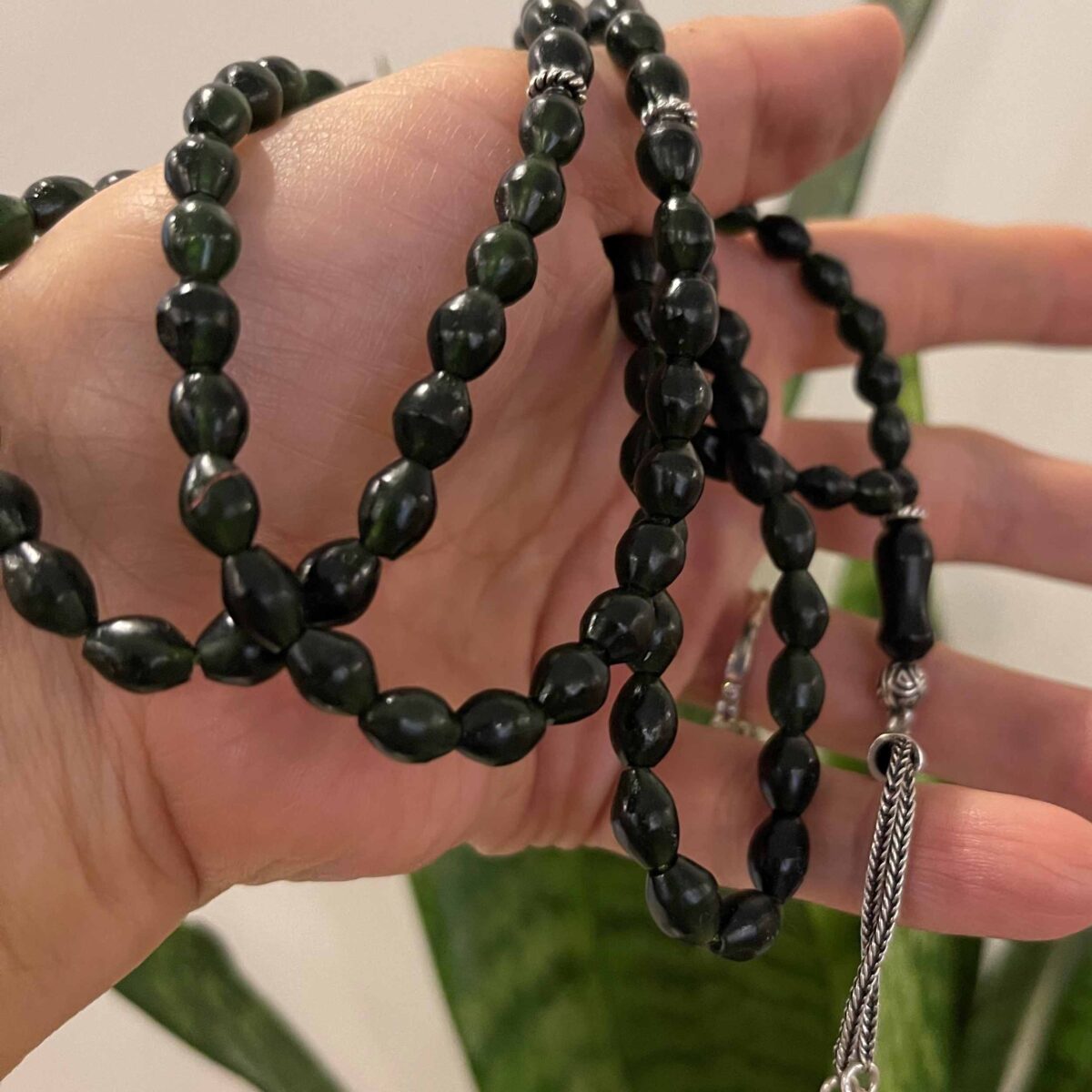 Price and Buy Islamic Afghan Shah Maghsoud Rosary Crafted with 33 Prayer Beads with Silver Cord - Image 4
