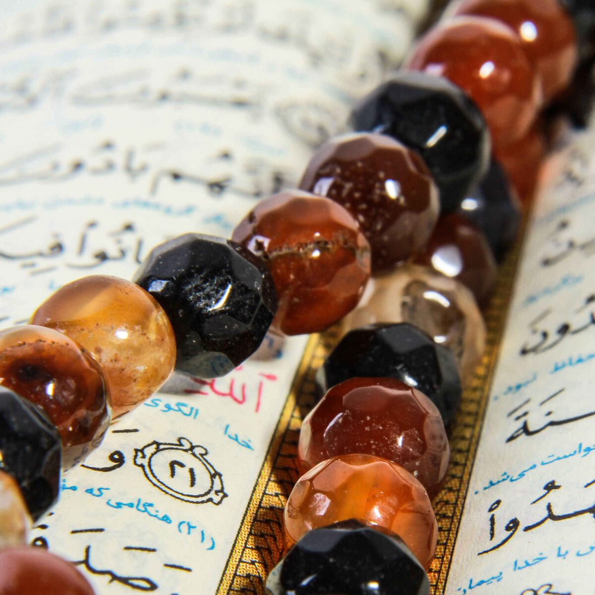 Price and Buy Islamic Agate Rosary Crafted with 101 Prayer Beads Tasbih Brown - Image 4