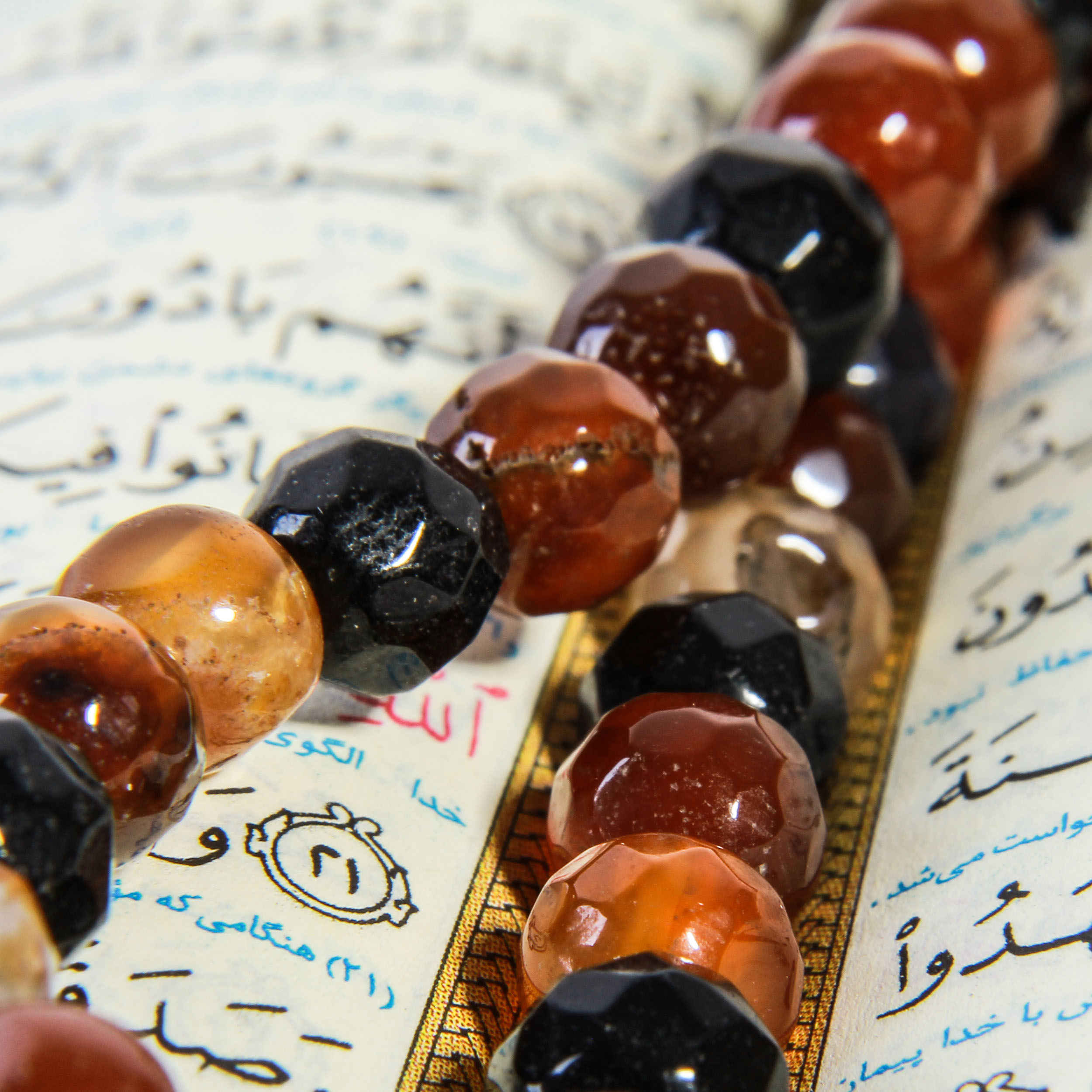 Price and Buy Islamic Agate Rosary Crafted with 101 Prayer Beads Tasbih Brown - Image 4