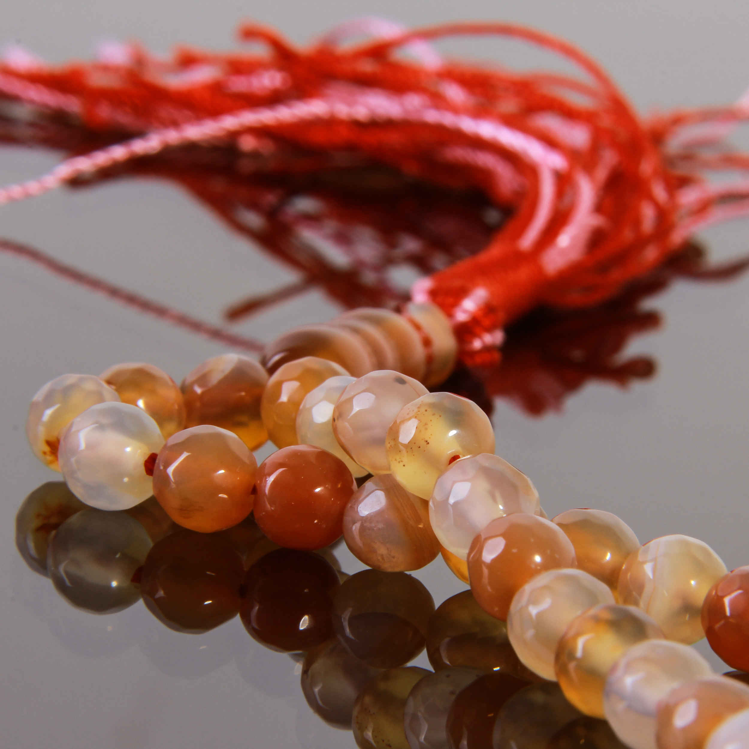 Price and Buy Islamic Agate Rosary Crafted with 101 Prayer Beads Tasbih Orange - Image 4