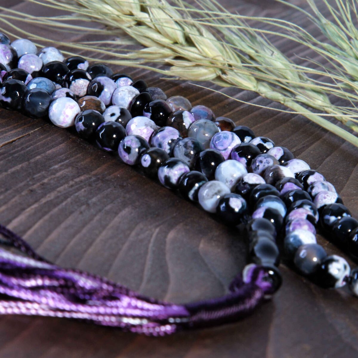 Price and Buy Islamic Agate Rosary Crafted with 101 Prayer Beads Tasbih Purple - Image 3