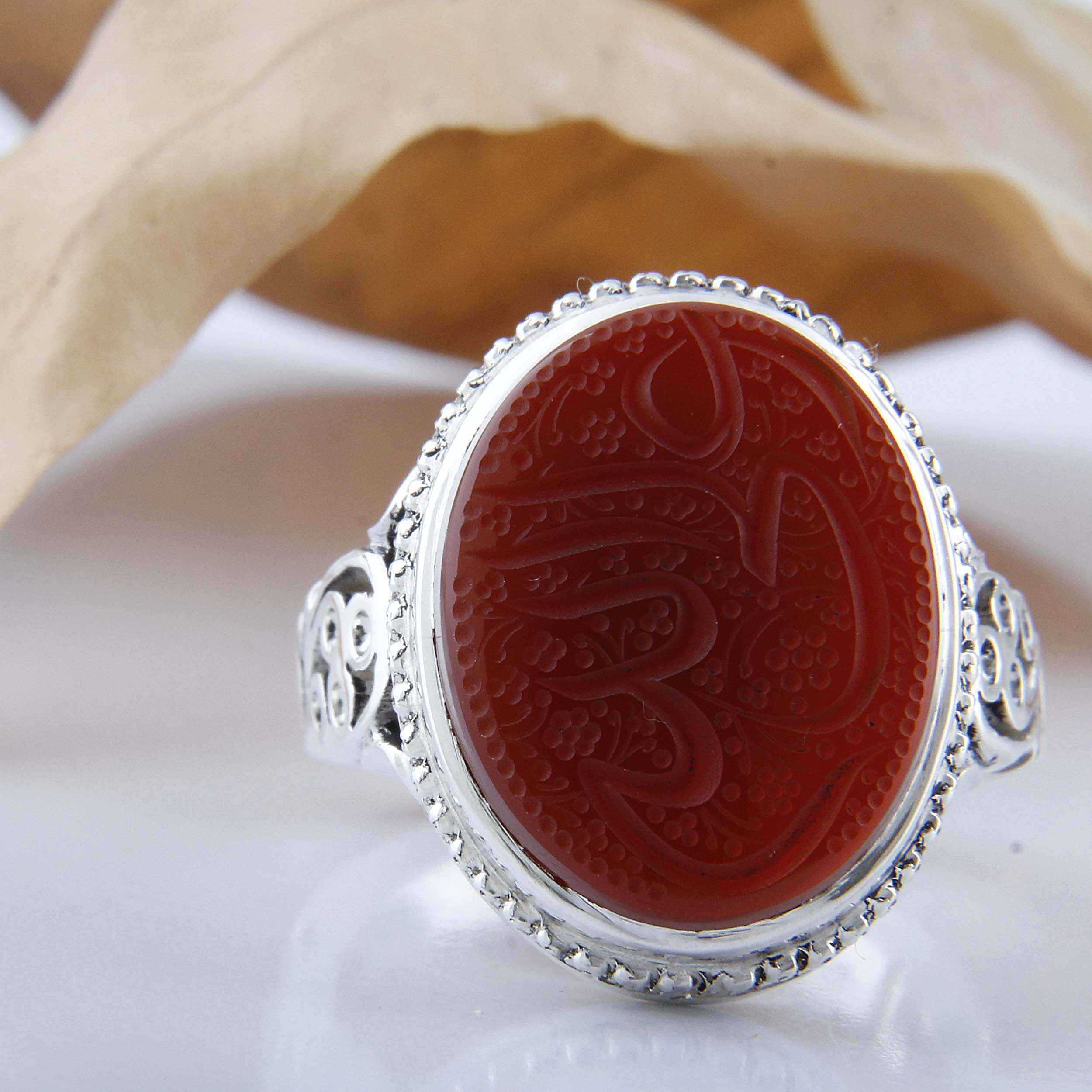 Price and Buy Islamic Agate Silver Ring for Men Elegance Handcrafted Wali Allah - Image 4