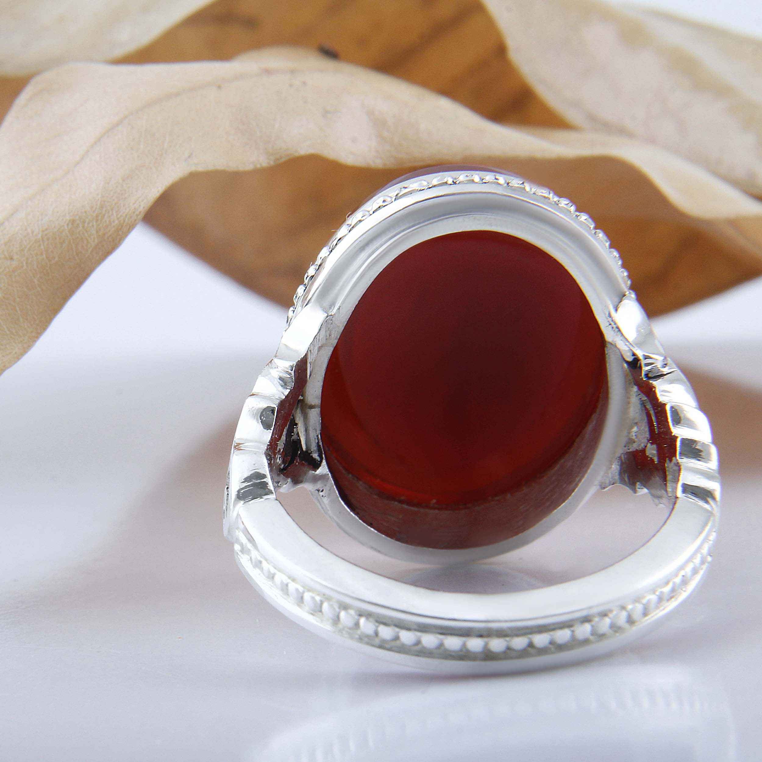 Price and Buy Islamic Agate Silver Ring for Men Elegance Handcrafted Wali Allah - Image 7