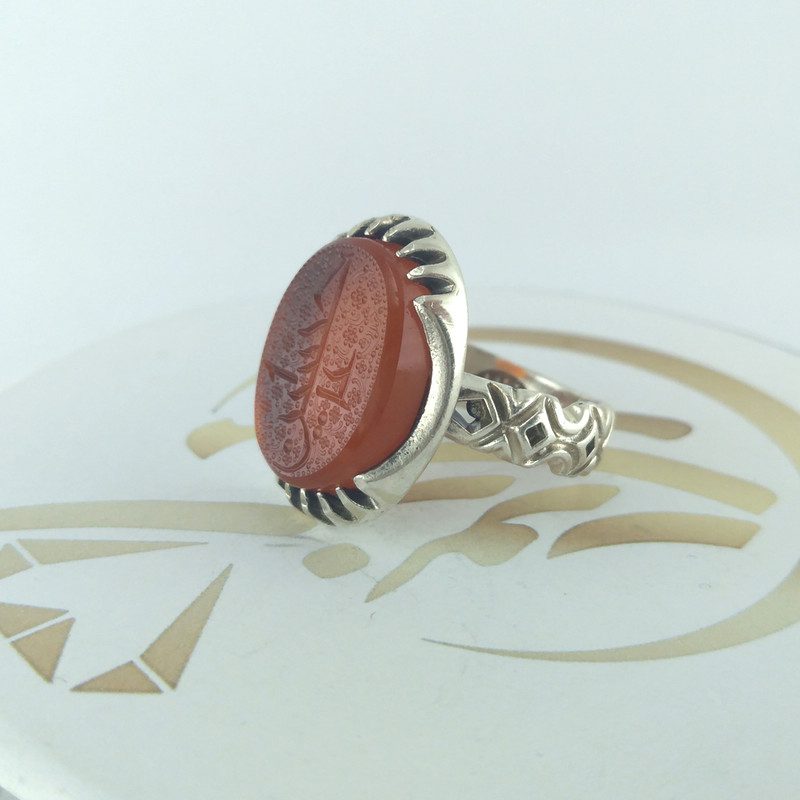 Price and Buy Islamic Agate Silver Ring for Men Elegance Ya Hussain - Image 5