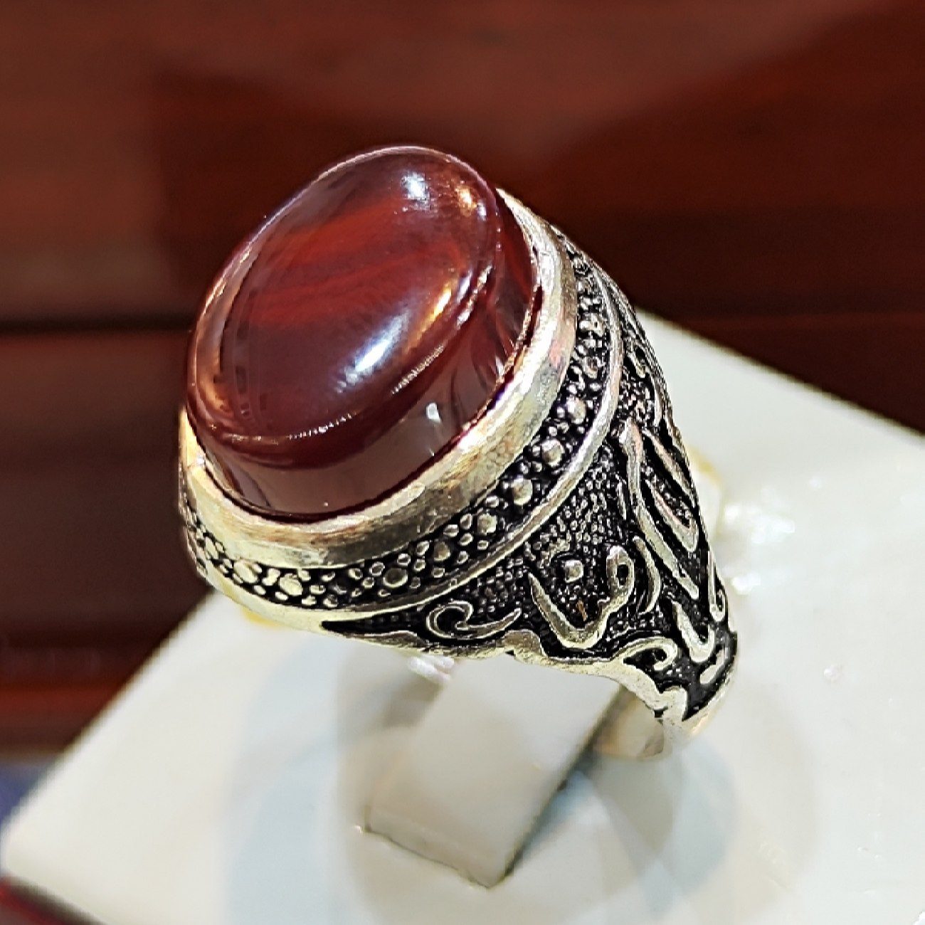 Price and Buy Islamic Agate Silver Ring for Men Elegance Ya Imam Reza