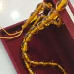 Price and Buy Islamic Amber Celine Rosary Crafted with 33 Prayer Bead Tasbih Glitter Pattern - Image 3