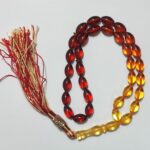 Price and Buy Islamic Amber Celine Rosary Crafted with 33 Prayer Bead Tasbih Lemon Smell