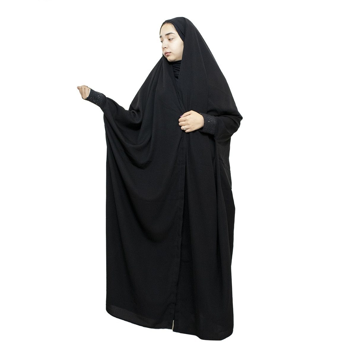 Price and Buy Islamic Arabic Black Chador Abaya Hejab for Women and Praying – Yaman - Image 4