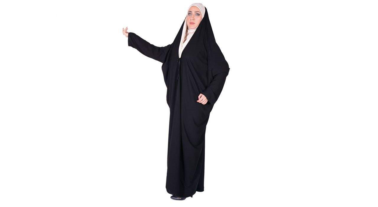 Price and Buy Islamic Arabic Black Chador Abaya Hejab with Sleeves for Women and Praying – Emirati - Image 3