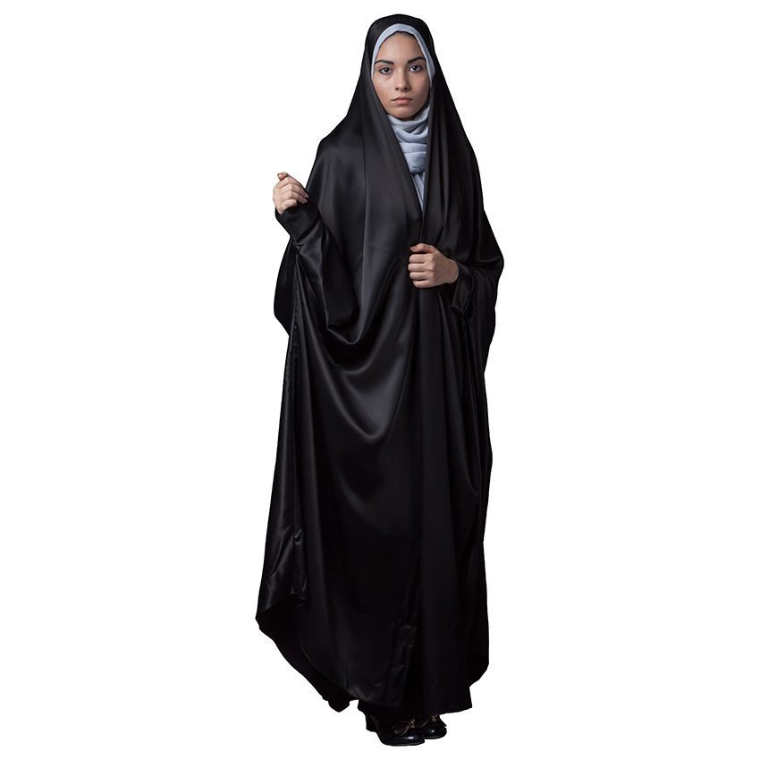 Price and Buy Islamic Arabic Black Chador Abaya Hejab with Sleeves for Women and Praying – Fatemi - Image 3