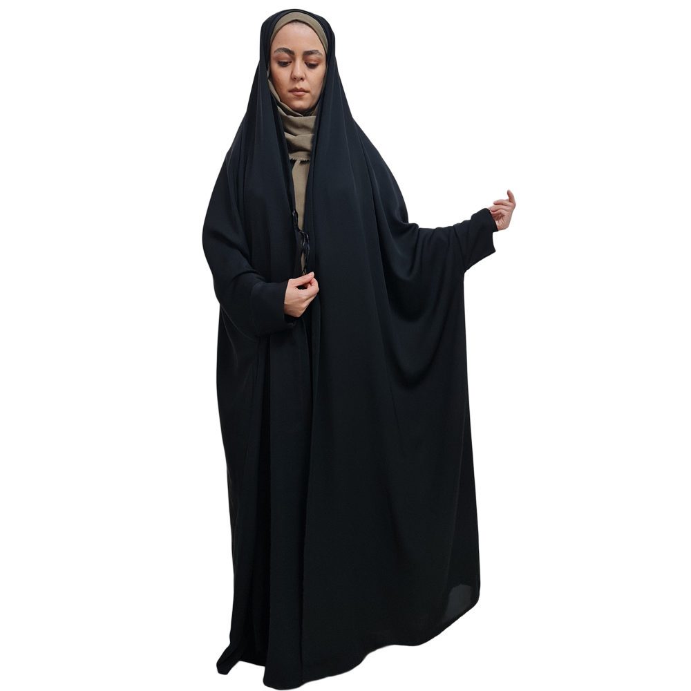 Price and Buy Islamic Arabic Black Chador Abaya Hejab with Sleeves for Women and Praying – Hami