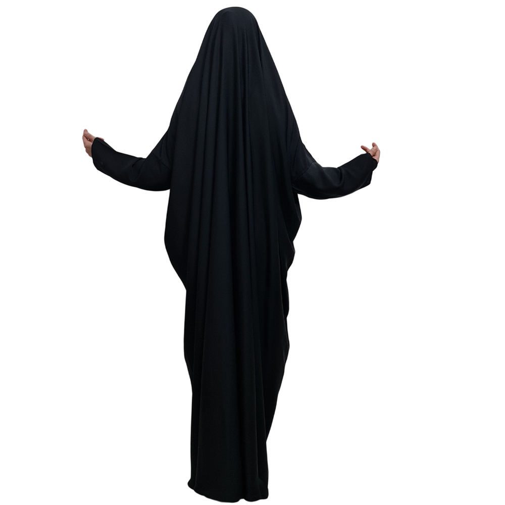Price and Buy Islamic Arabic Black Chador Abaya Hejab with Sleeves for Women and Praying – TChador - Image 3