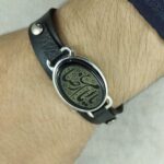 Price and Buy Islamic Bracelet with Leather & Agate Stone for Men in Imam Reza Calligraphy - Image 3