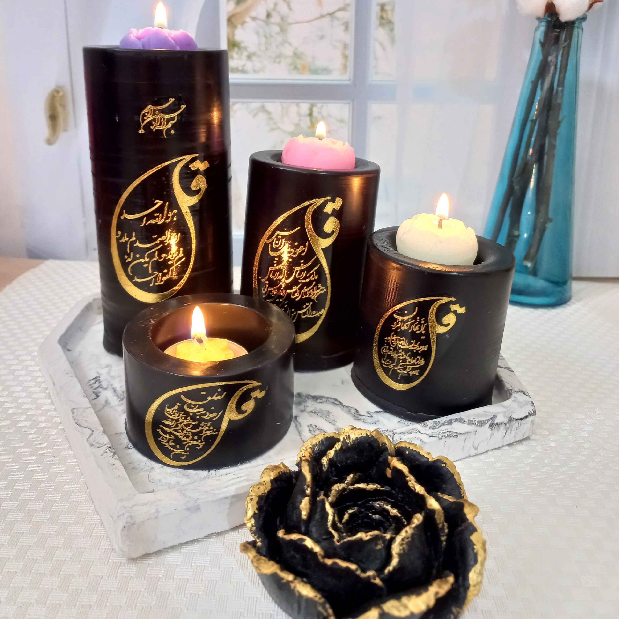 Price and Buy Islamic Candle Set – Ideal for Muharram & Mourning Occasions (x4)