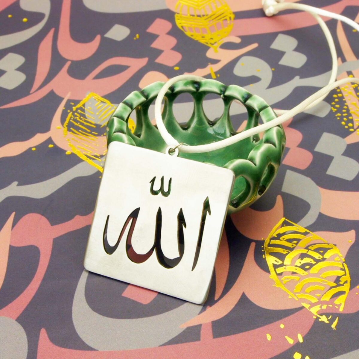 Price and Buy Islamic Car Rear View Mirror Pendant With Allah Calligraphy - Image 4