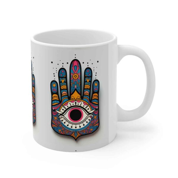 Price and Buy Islamic Ceramic Coffee Mug – Colorful Hamsa Hand of Fatima Pattern_68fe9e87ad7c2.jpeg Price and Buy Islamic Ceramic Coffee Mug – Colorful Hamsa Hand of Fatima Pattern